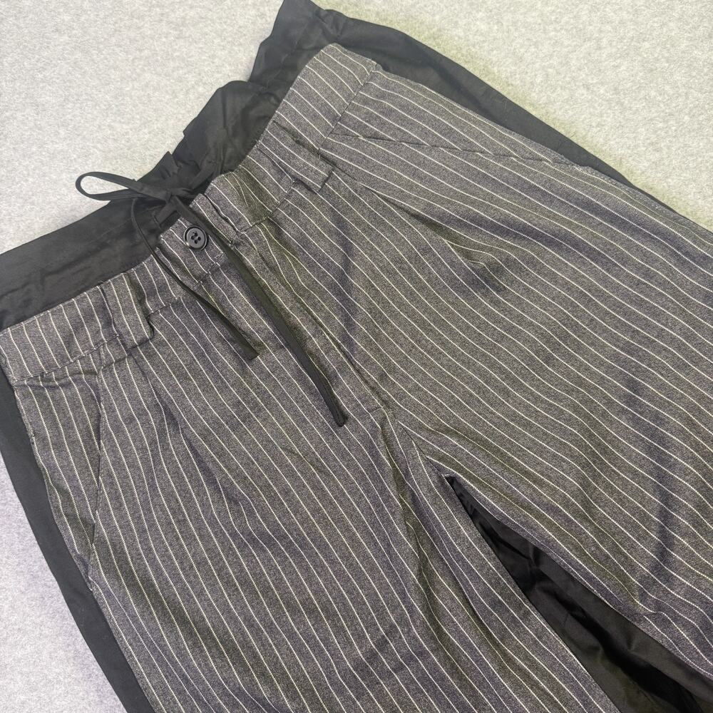 NWT Emory Park Pinstripe Pants Womens Medium Drawstring Waist Wide Leg Academia